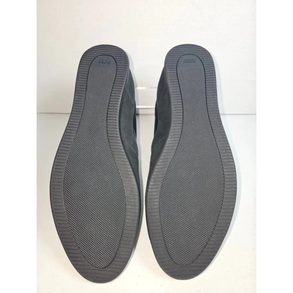 Boss Hugo Boss Men's Maze Suede Sneakers - Black - Size 12 - Picture 4 of 10